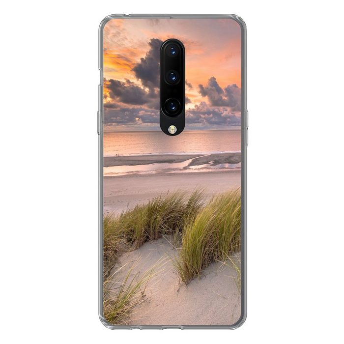 MuchoWow Handyhülle Sonnenuntergang - Düne - Strand - Pflanzen - Meer Phone Case Handyhülle OnePlus 7 Pro Silikon Schutzhülle