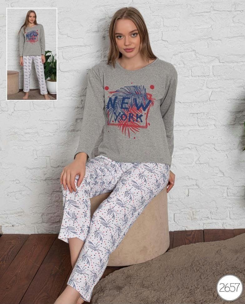 Creation und Pyjama Damen aus Selef und Formbeständigkeit Schlafanzug Baumwolle Haltbarkeit - für Pyjama 2tlg, Kombination Polyester Baumwolle