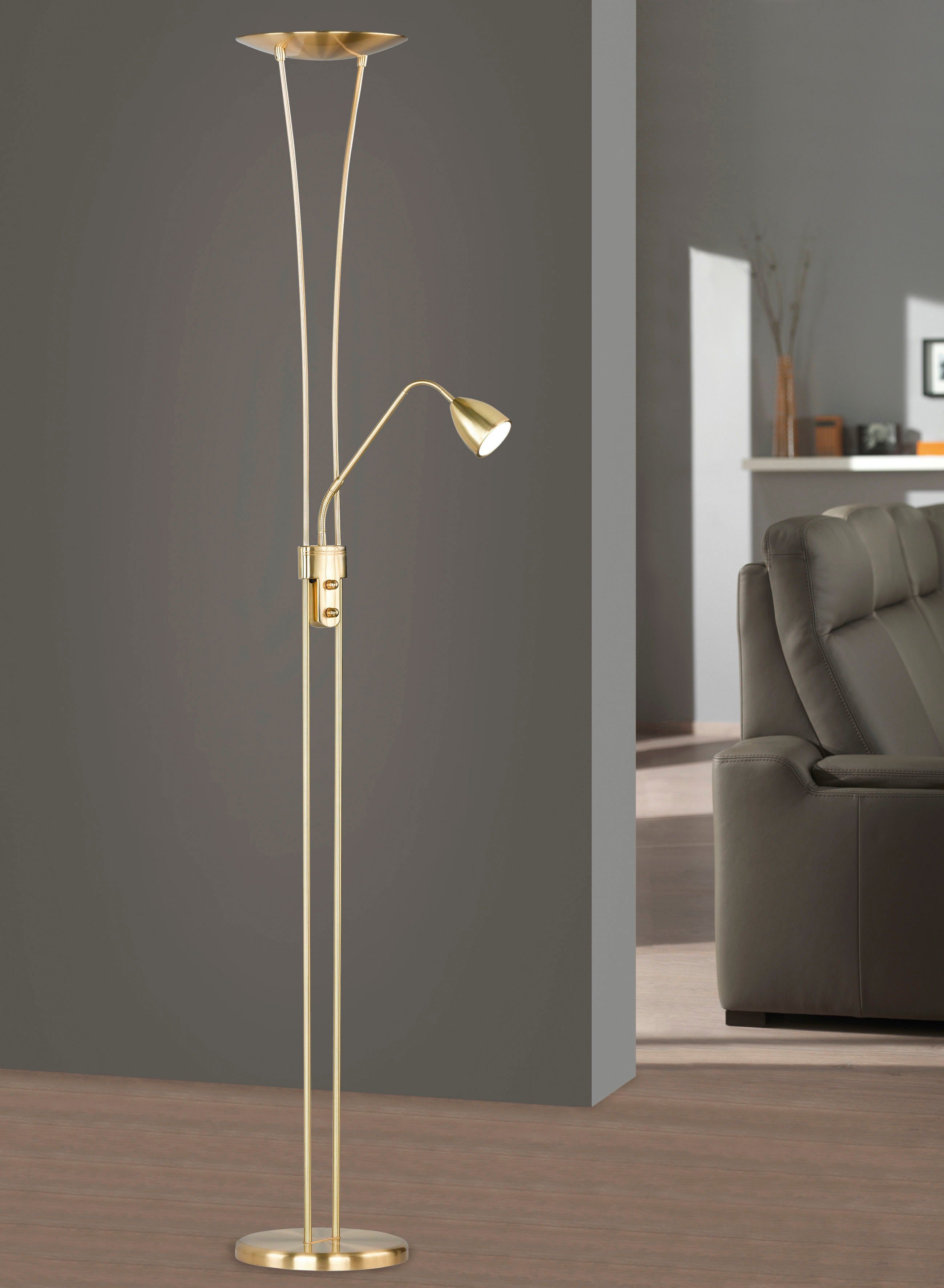 TRIO Leuchten LED Deckenfluter, Dimmfunktion, Lesearm, günstig online kaufen