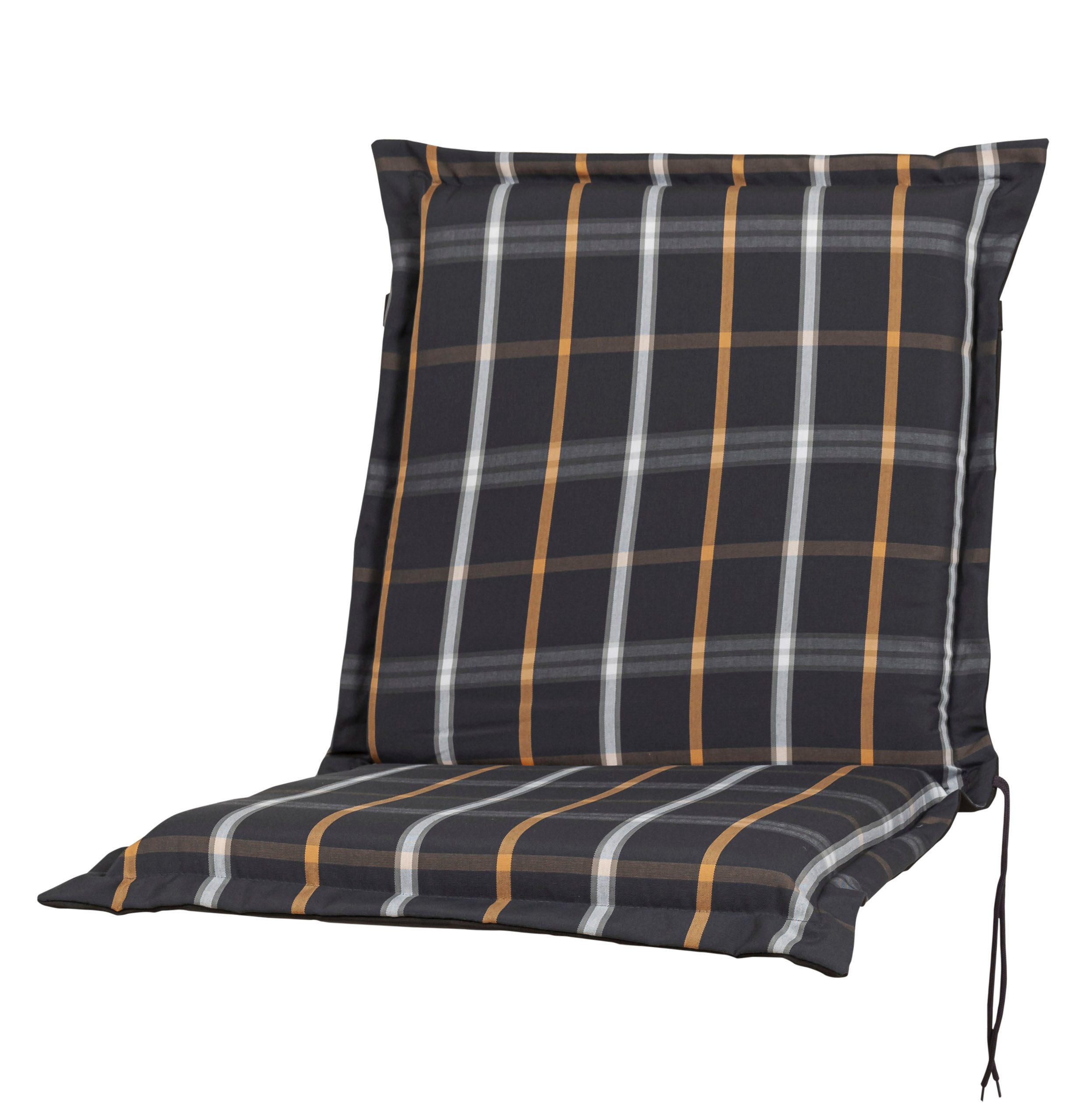 Sun Garden Sesselauflage Niederlehner Georgia 90822-705 anthrazit-grau kariert 98x53x8 cm SG