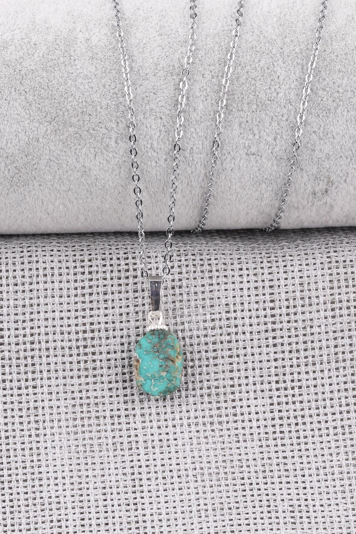 Nisan Edelstein, Afrikanischer Türkis Anhänger Naturstein Schmuck mit positiver Energie