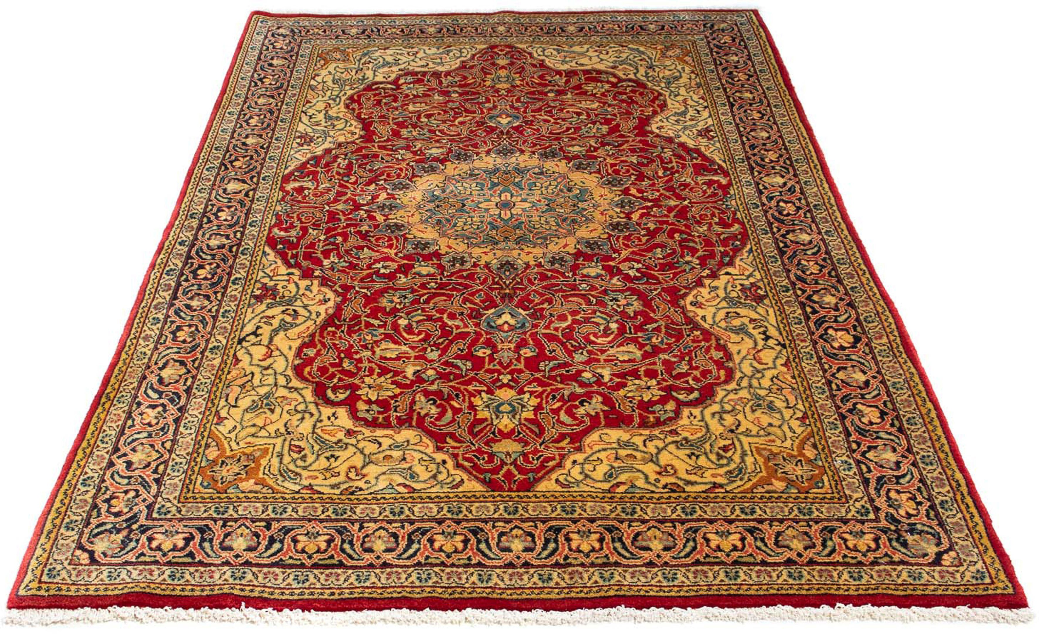 Orientteppich Perser - Classic - 220 x 130 cm - rot, morgenland, rechteckig,  Höhe: 10 mm, Wohnzimmer, Handgeknüpft, Einzelstück mit Zertifikat