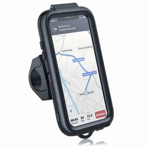 Aplic Handy-Halterung, (Fahrradhalterung mit Schutzhülle für Iphone X & XS Spritzwasserschutz)