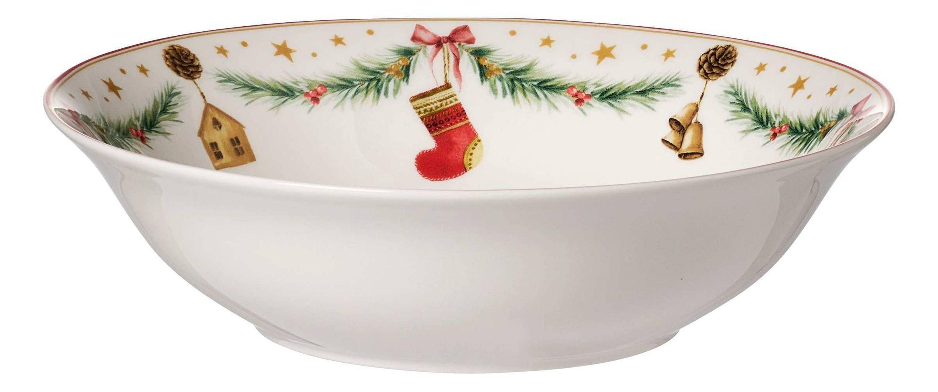 Ritzenhoff & Breker Servierschale Servierschale, 1,2 L, Porzellan, festliches Weihnachtsdekor, Porzellan