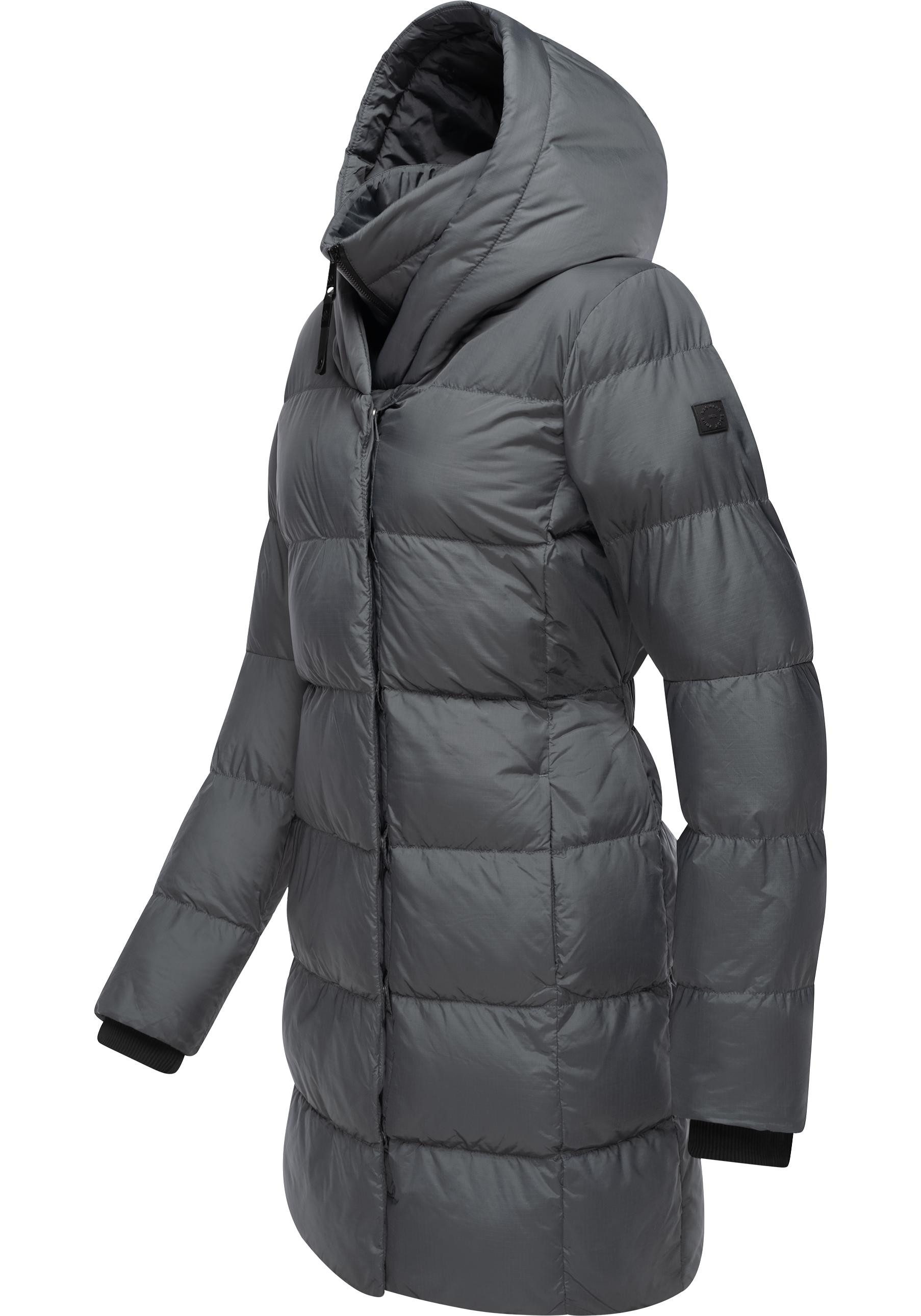 Ragwear Kurzmantel Niara stylischer, gesteppter Wintermantel mit gefütterter Kapuze