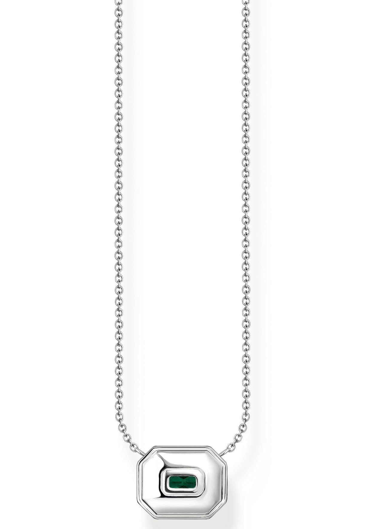 THOMAS SABO Kette mit Anhänger mit grü...