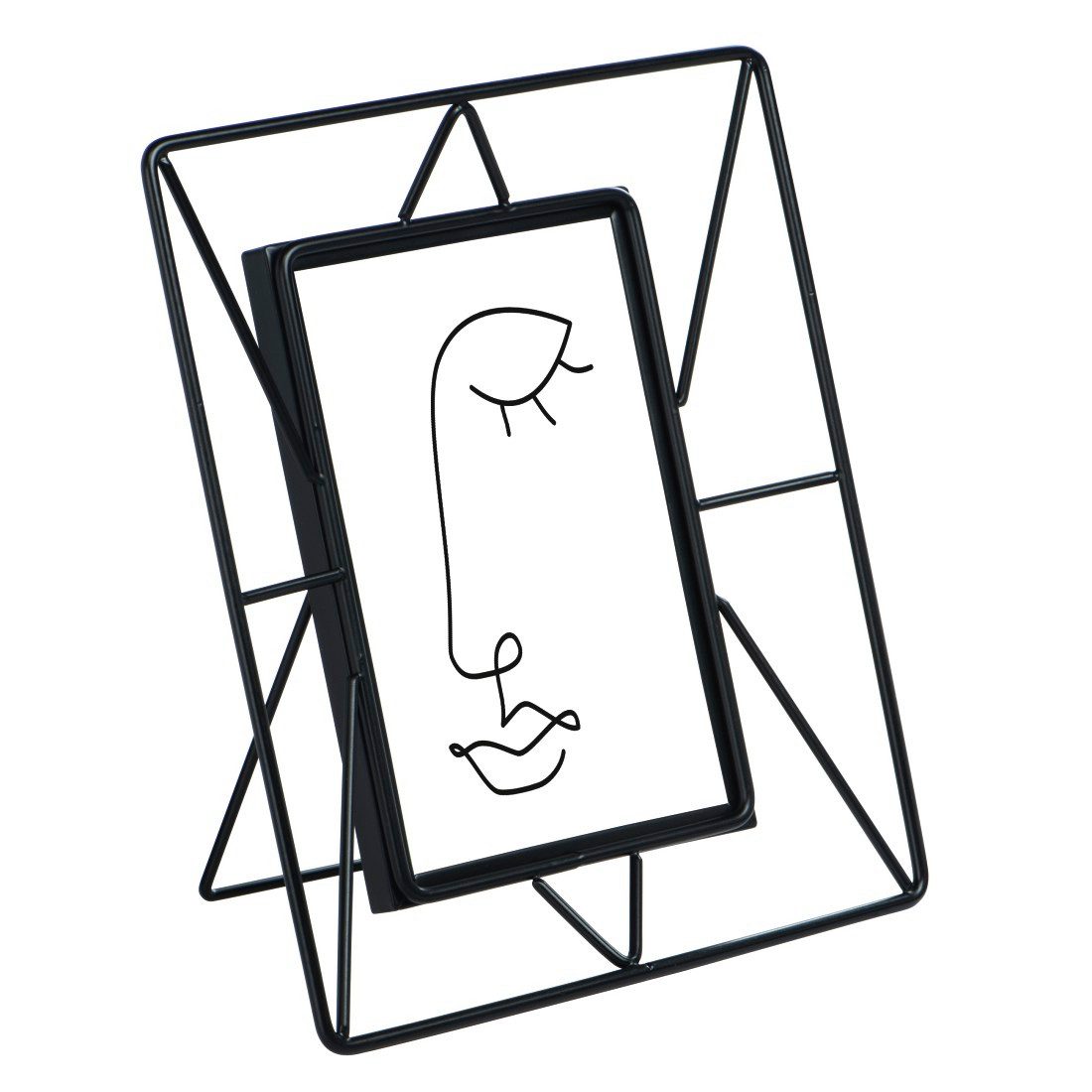 Hama Portraitrahmen Bilderrahmen "Amazing Flint", schwarz, 10x15 cm, für 1 Bilder