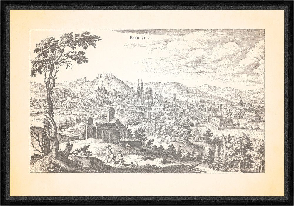 Kunstdruck Burgos Altkastilien Kathedrale Kloster Las Huelgas Kupferstich Faks_Me