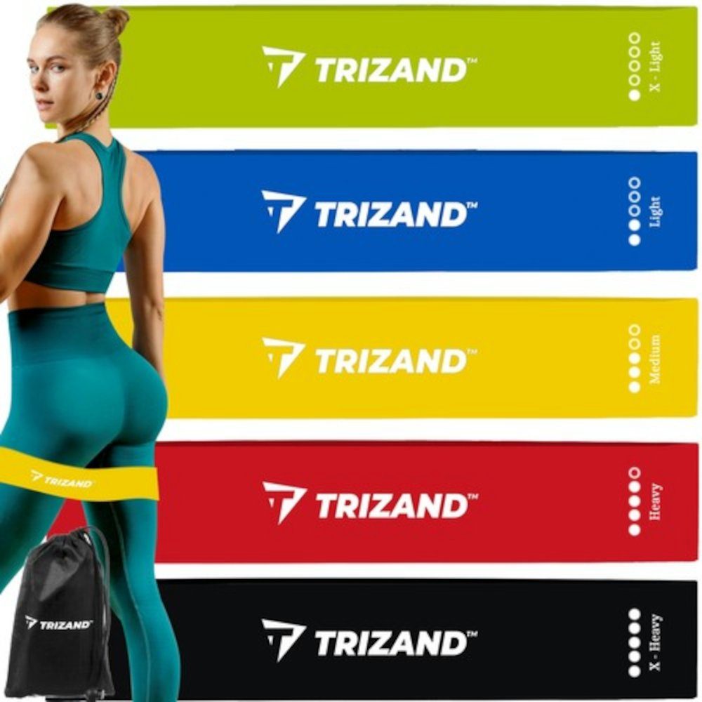 Trizand Trainingsband Übungsbänder, Fitnessband Sport Widerstandsband Gummiband Gymnastikband