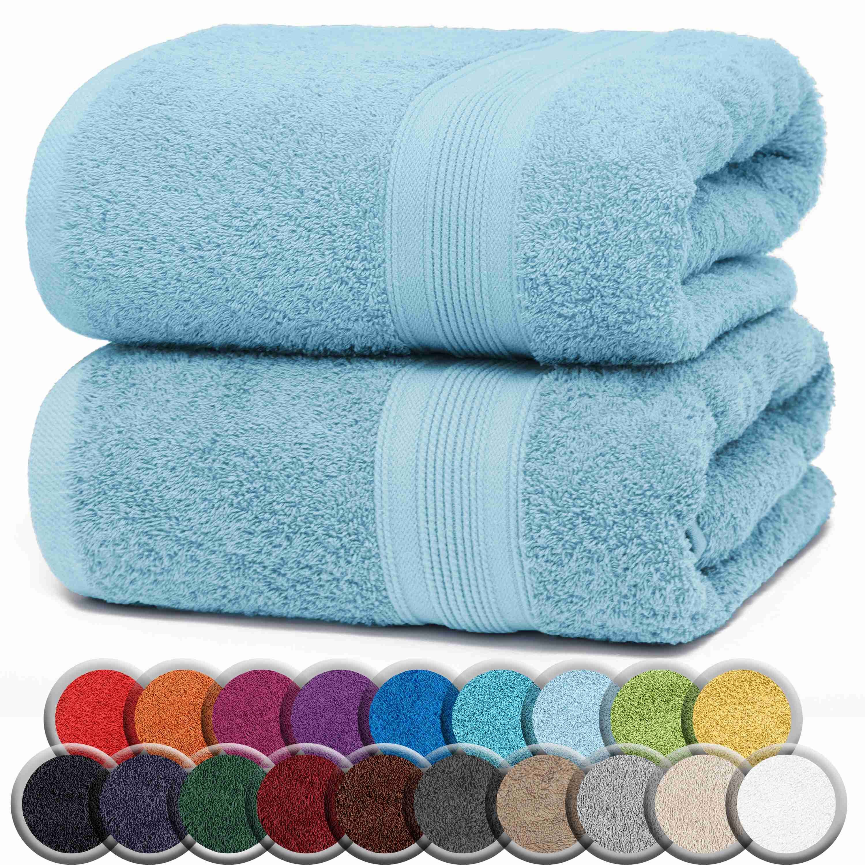 Badetuch 2er-Set Frottier Badetücher 100x150cm