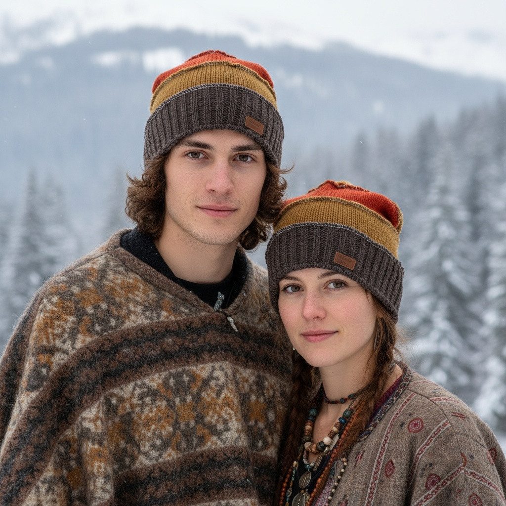 Guru-Shop Strickmütze Wollmütze, Nepalmütze, Patchwork Beanie - mustard günstig online kaufen