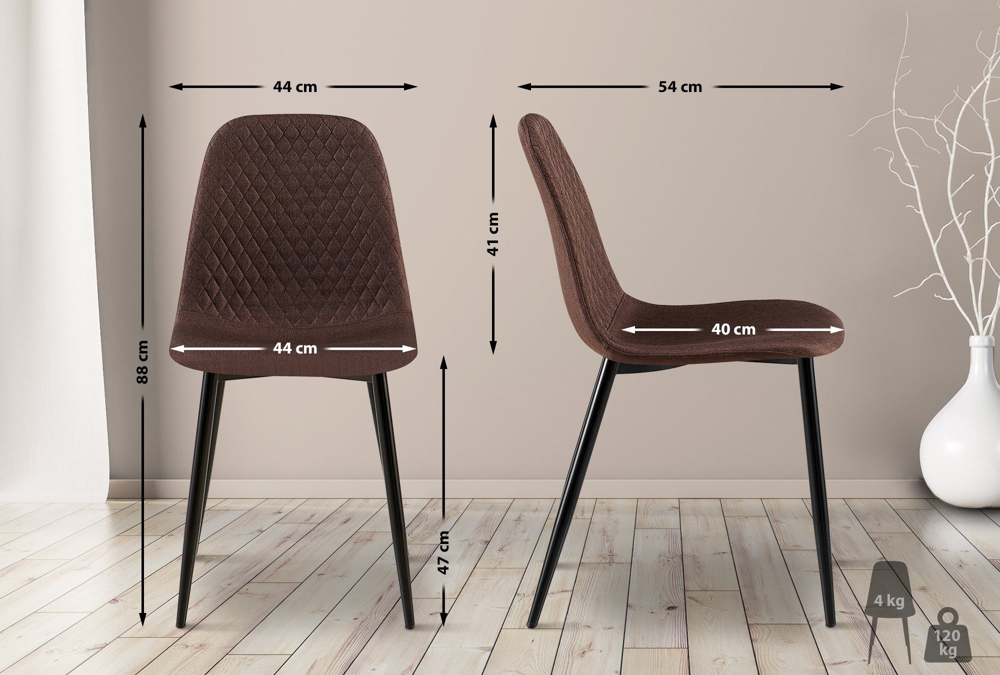 CLP Esszimmerstuhl Giverny (4er Set), mit günstig online kaufen