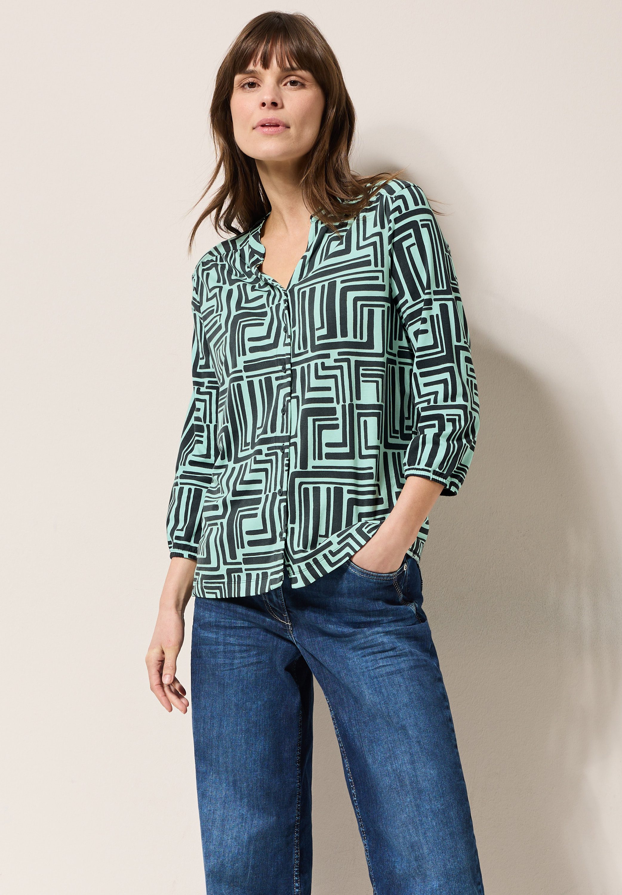CECIL Blusenshirt mit All-Over Print günstig online kaufen