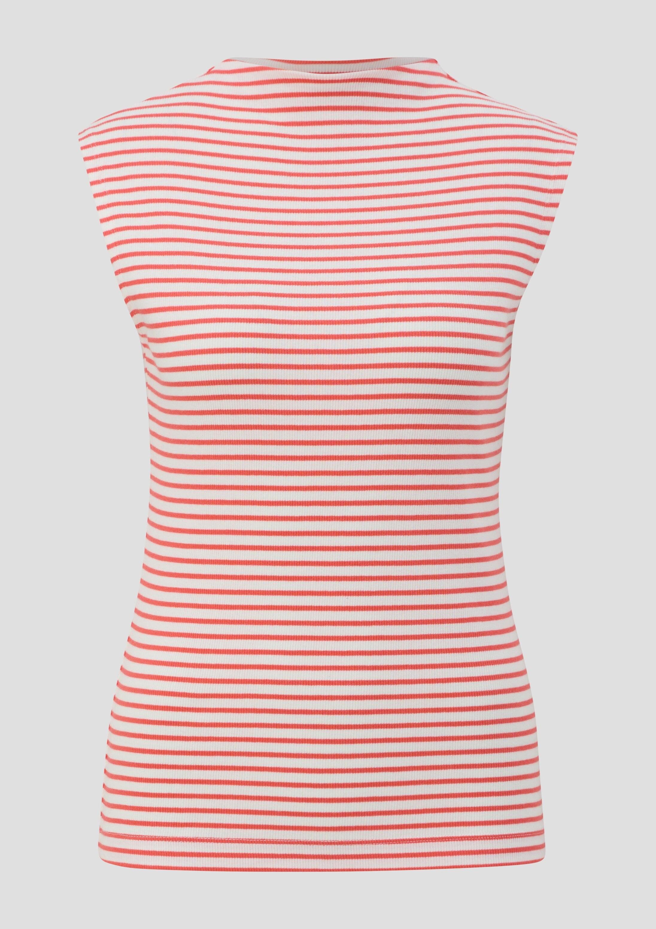 s.Oliver Muscleshirt T-Shirt Ärmelloses Top aus Baumwollstretch