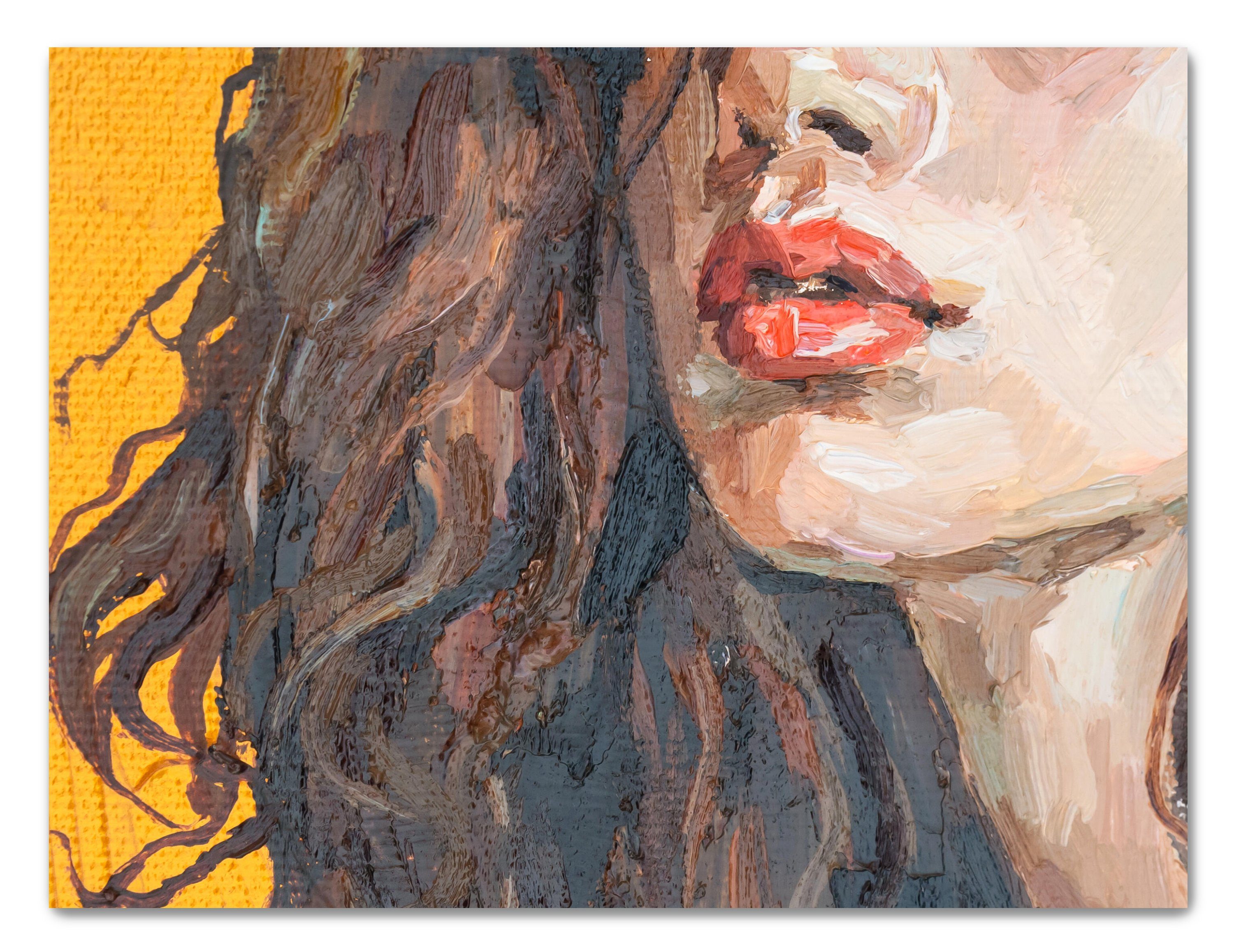 Größen Lippen, wandmotiv24 Malerei, Wanddeko, (1 Frau, Leinwandbild Querformat, Kunst Gemälde Wandbild, in versch. & St), Leinwandbilder