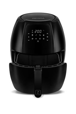 Zeegma Heißluftfritteuse KNAPPER GRAND BLACK, 1800,00 W, 9 Kochmodi, LCD Dispaly mit Touchpanel, 6-Liter-Korb, 7.7-Liter-Schussel