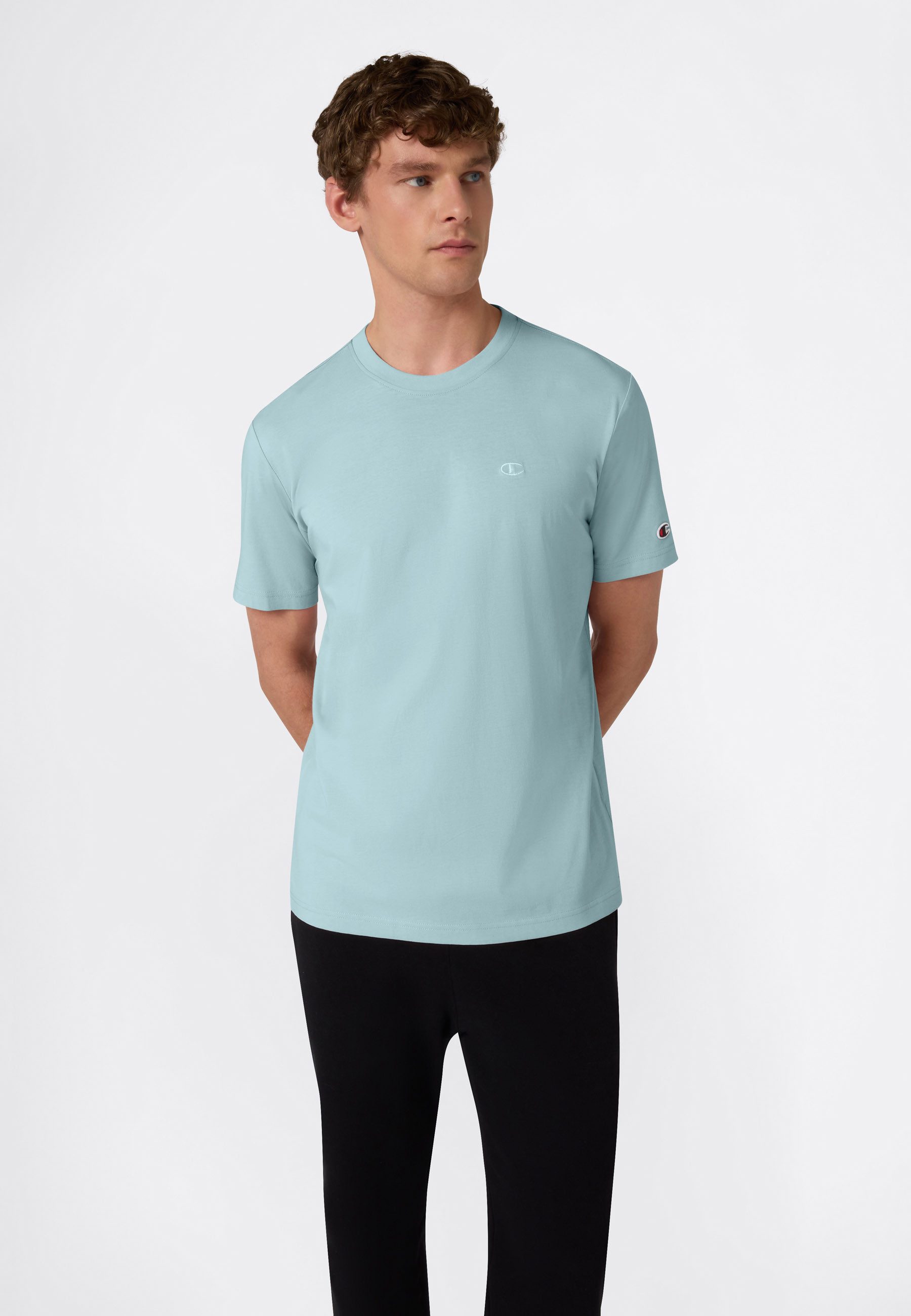 Champion T-Shirt ICONS TONAL T-Shirt sportlicher Stil, aus Baumwolle, Kurzarm, komfortabler Sitz