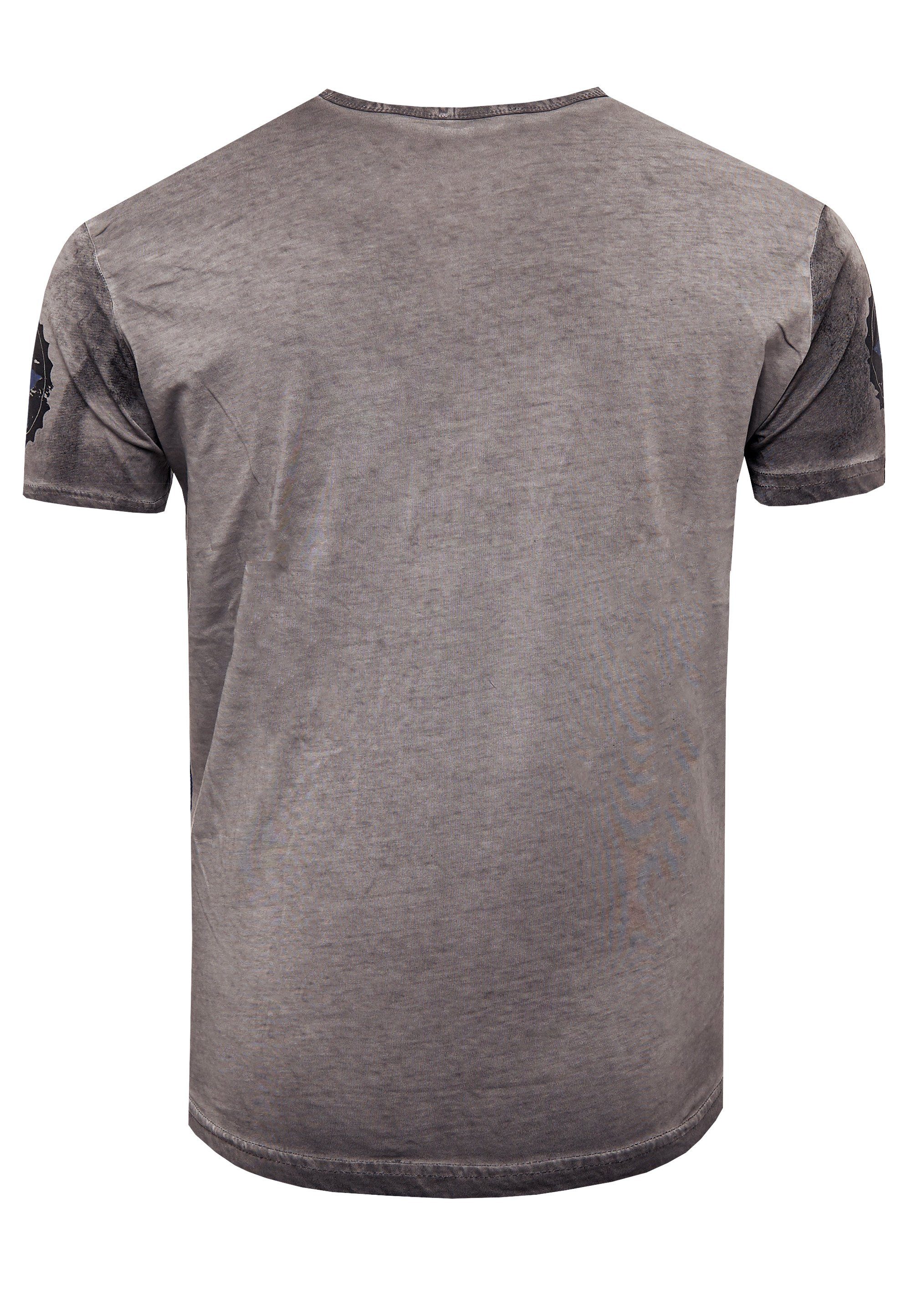 Rusty Neal T-Shirt in tollem Batik-Design