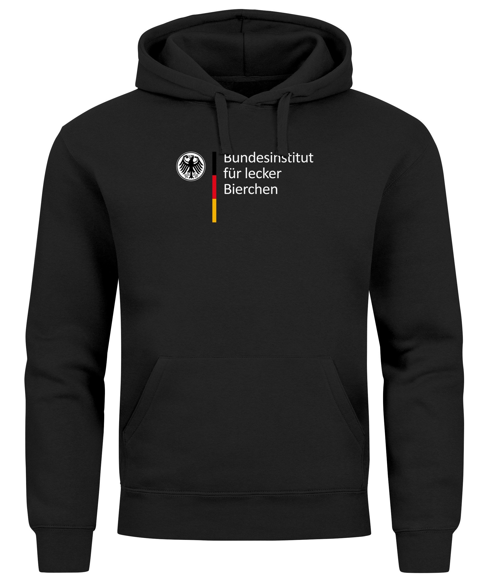 MoonWorks Hoodie Hoodie Herren Spruch Bundesinstitut für lecker Bierchen Ersatz Tracht