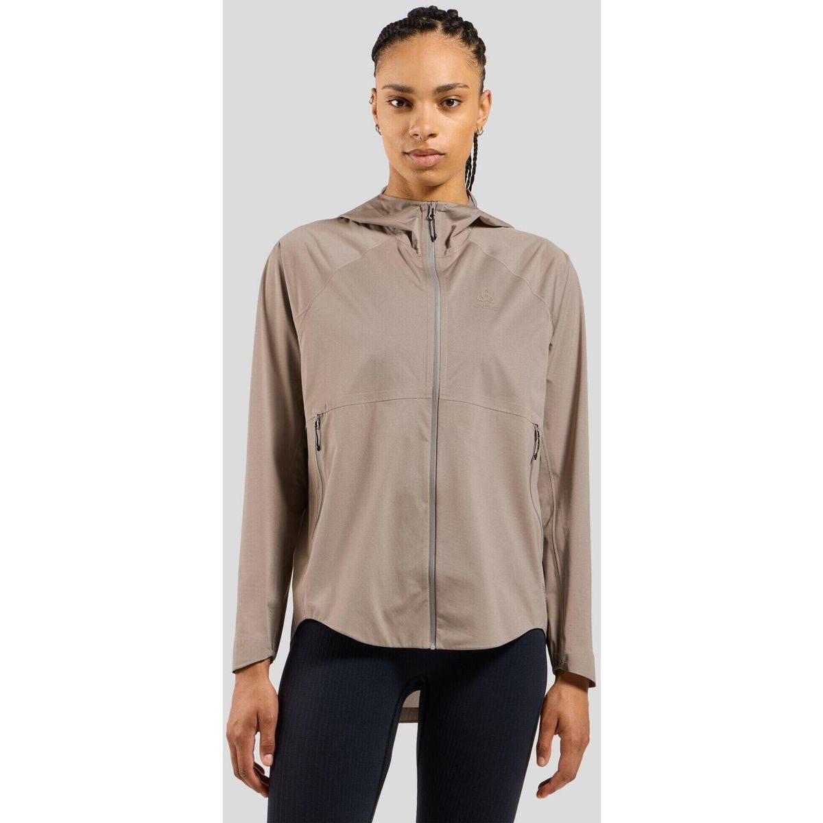 Odlo Outdoorjacke The Active 365 Performance Knit Waterproof Jacket Vielseitige, wasserdichte Damenjacke mit recyceltem Material, ideal
