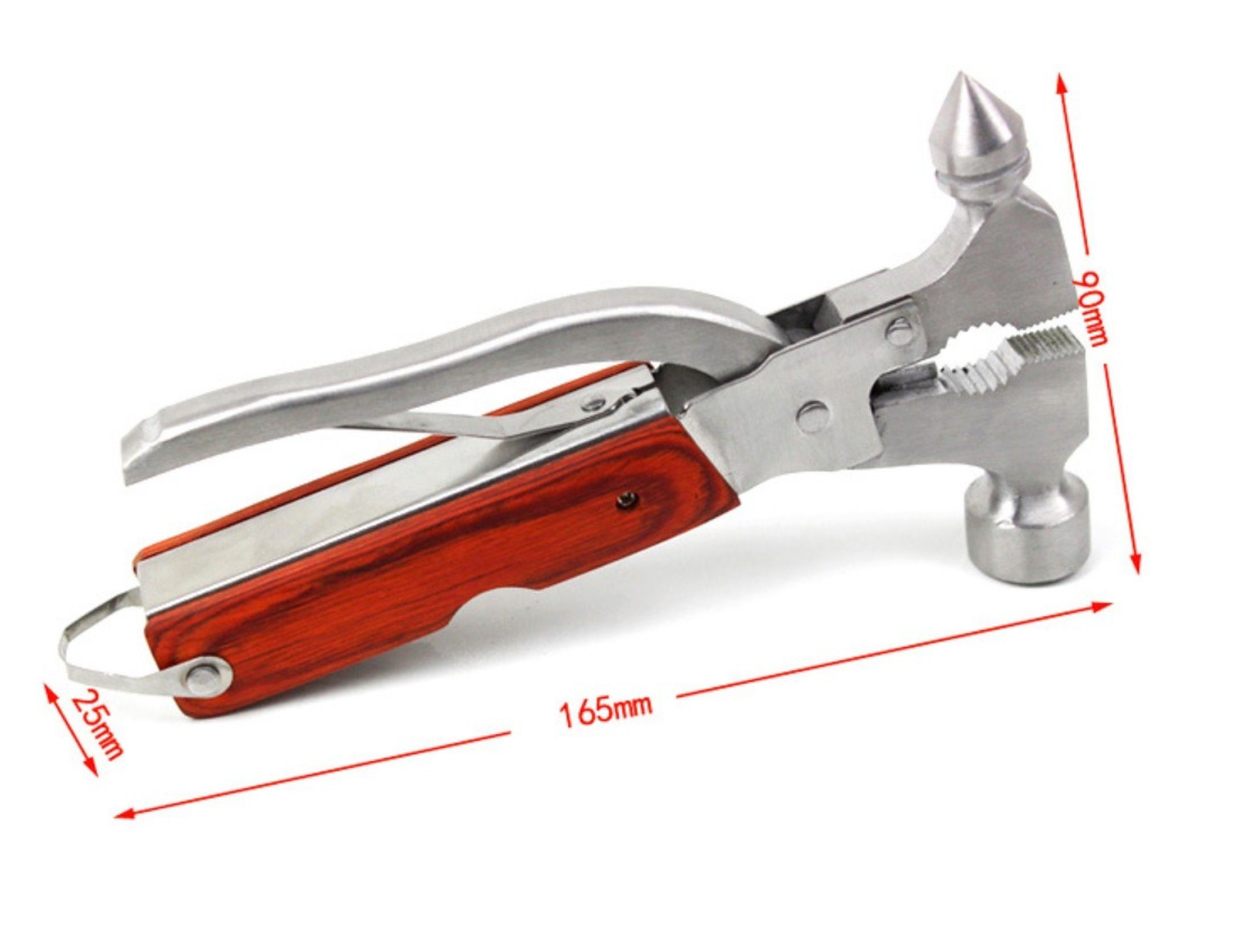 BAYLI Campinghammer 12 in 1 Camping Multitool mit Hammer Zange Säge Schraub günstig online kaufen