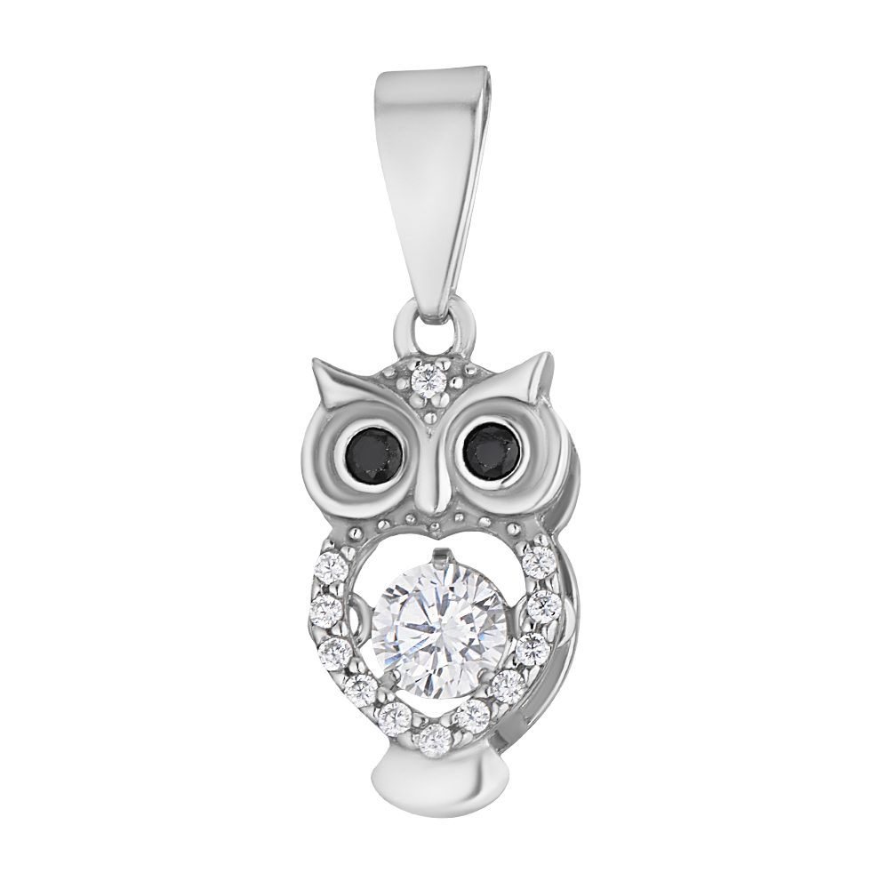 Kettenanhänger Kettenanhänger Anhänger Charm 925 Silber Eule Emaille
