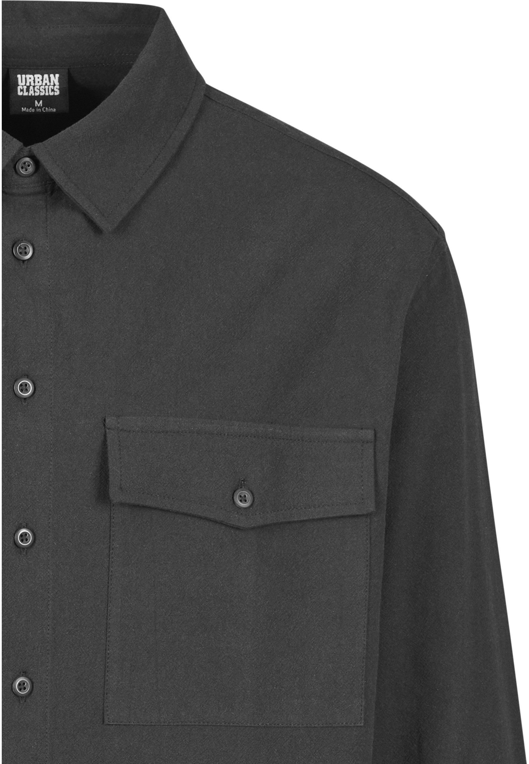 URBAN CLASSICS Langarmhemd Urban Classics Herren Basic Crepe Shirt (1-tlg)