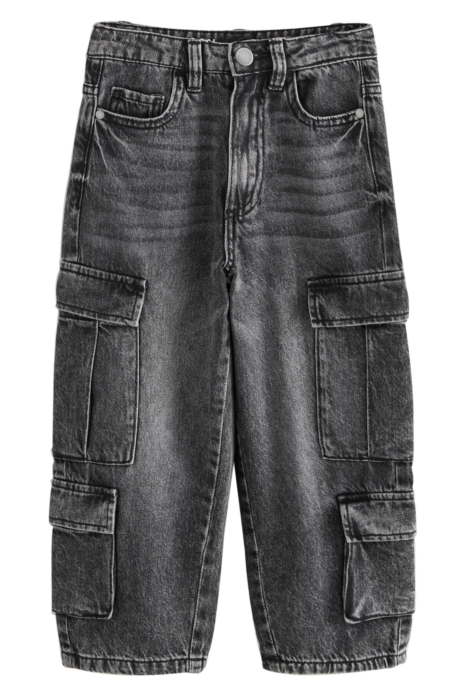 Next Cargojeans Breite Tapered Cargo-Jeans aus günstig online kaufen