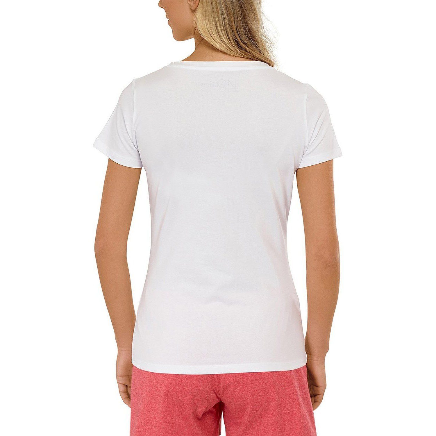 Schiesser Pyjamaoberteil Mix & Relax (Packung, 1-tlg., Set) Damen Pyjamaoberteil T-Shirt Schlafshirt Kurzarm Baumwolle