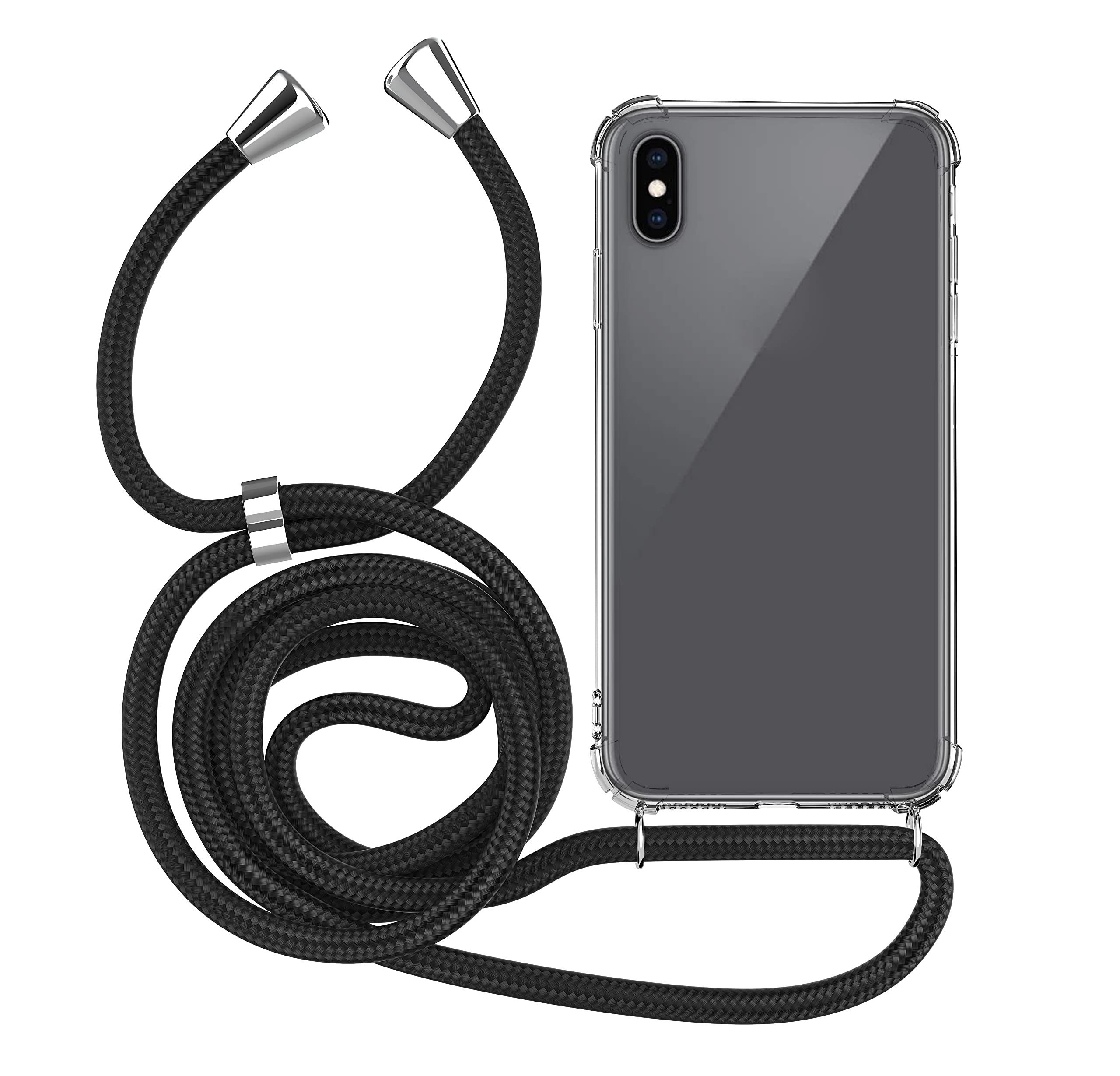 MEVIS Schutzhülle Mit Kette Für IPhone X/XS Max – TPU-Hülle Stoßfest, Handgelenkriemen, 150 Cm Verstellbar, Lotusfarben