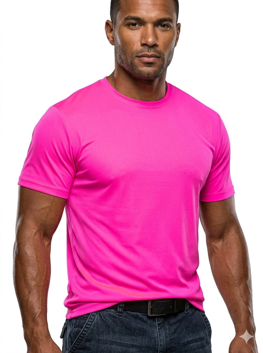 coole-fun-t-shirts T-Shirt NEON T-SHIRT Herren Gr. S- XXL Neongrün, Neongelb, Orange, Pink Neon Leuchtende Farben