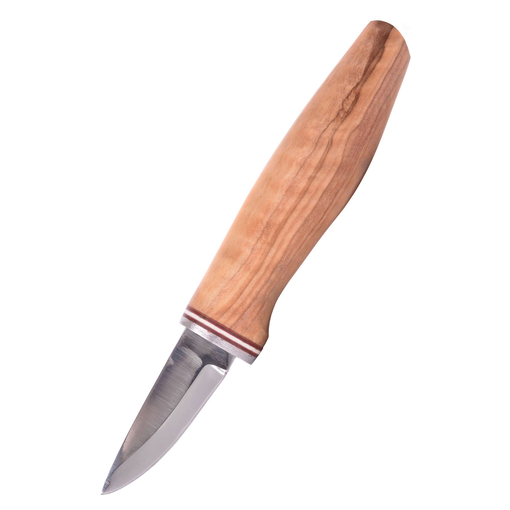 Battle Merchant Universalmesser Nordisches Schnitzmesser aus 440er Edelstahl mit Lederscheide
