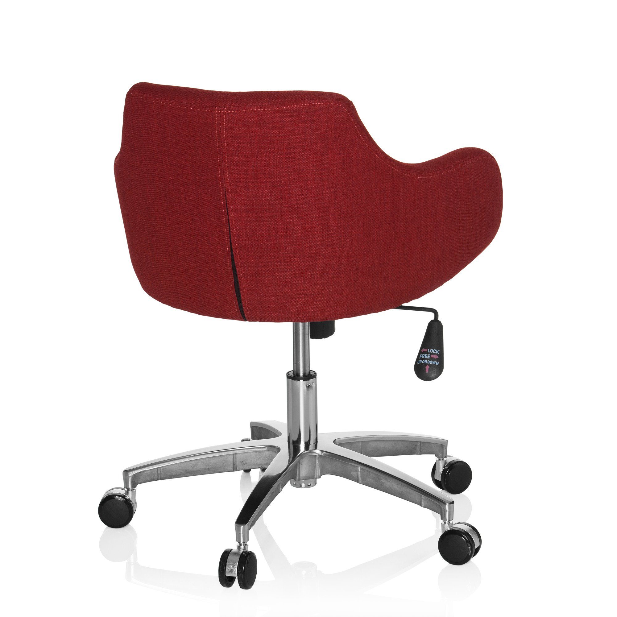 Home Office Stoff, SOLAO OFFICE Bürostuhl Drehstuhl Rot 100 hjh ergonomisch