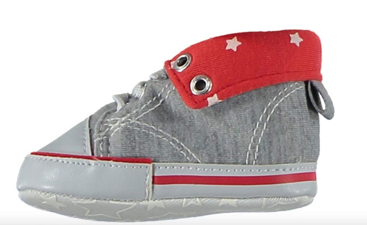 Steinnacher Bärbel Baby Sneaker für Jungen rot grau Babystiefel