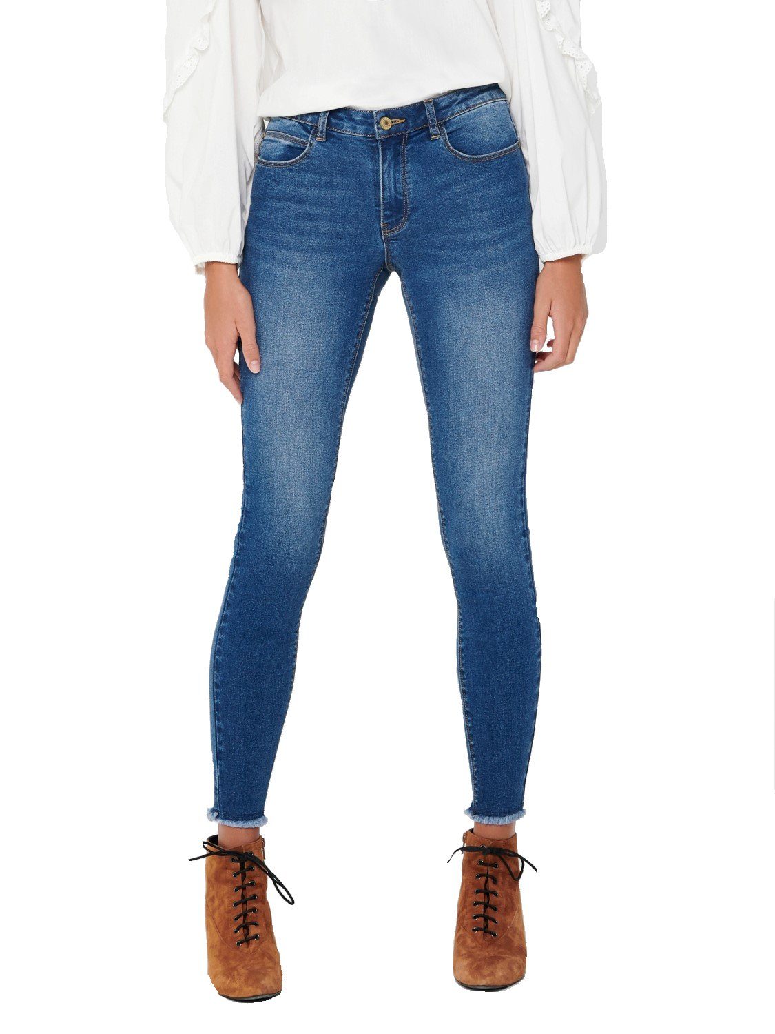 JACQUELINE de YONG Slim-fit-Jeans Jacqueline de Yong Damen Skinny Jeans-Hose  Regular-Waist