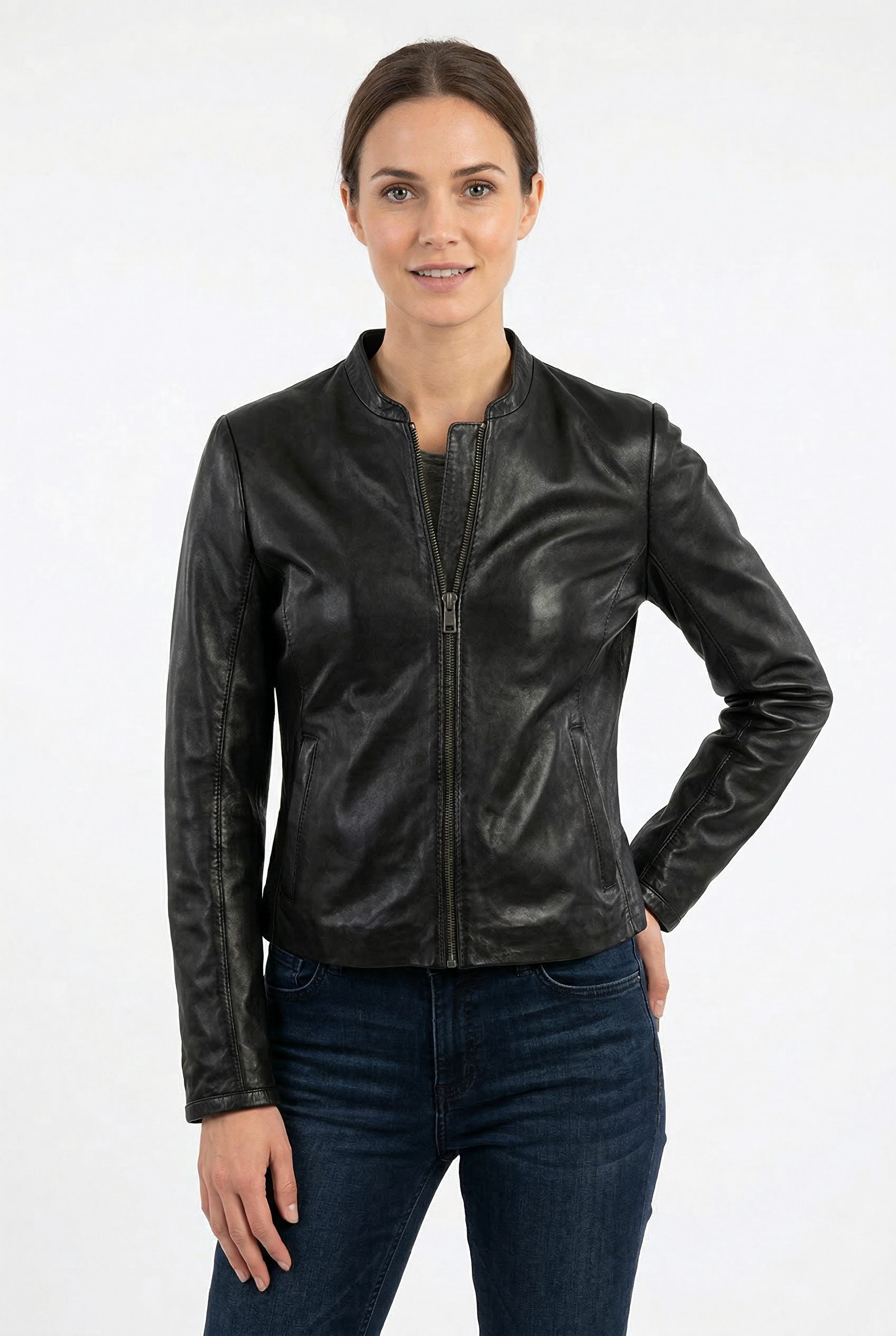 Mauritius Lederjacke MWLuena im minimalistischen Design