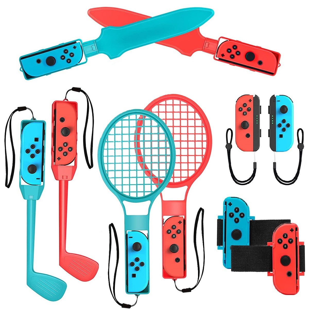 10-in-1 Switch Spiele Zubehör Sets für Kinder Nintendo Switch Sports Controller