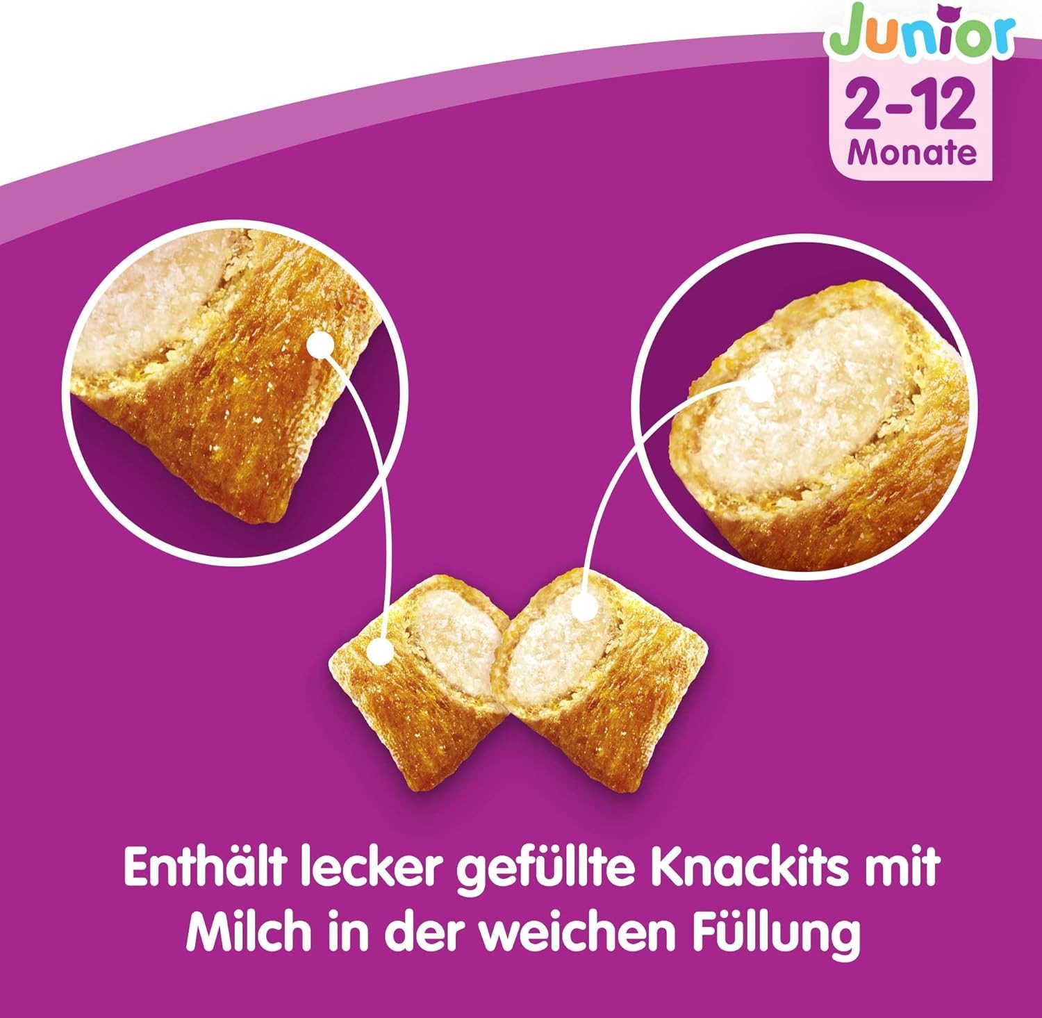 Whiskas WHISKAS® Karton Trocken Junior mit Huhn 800g, Trockenfutter für: Katze
