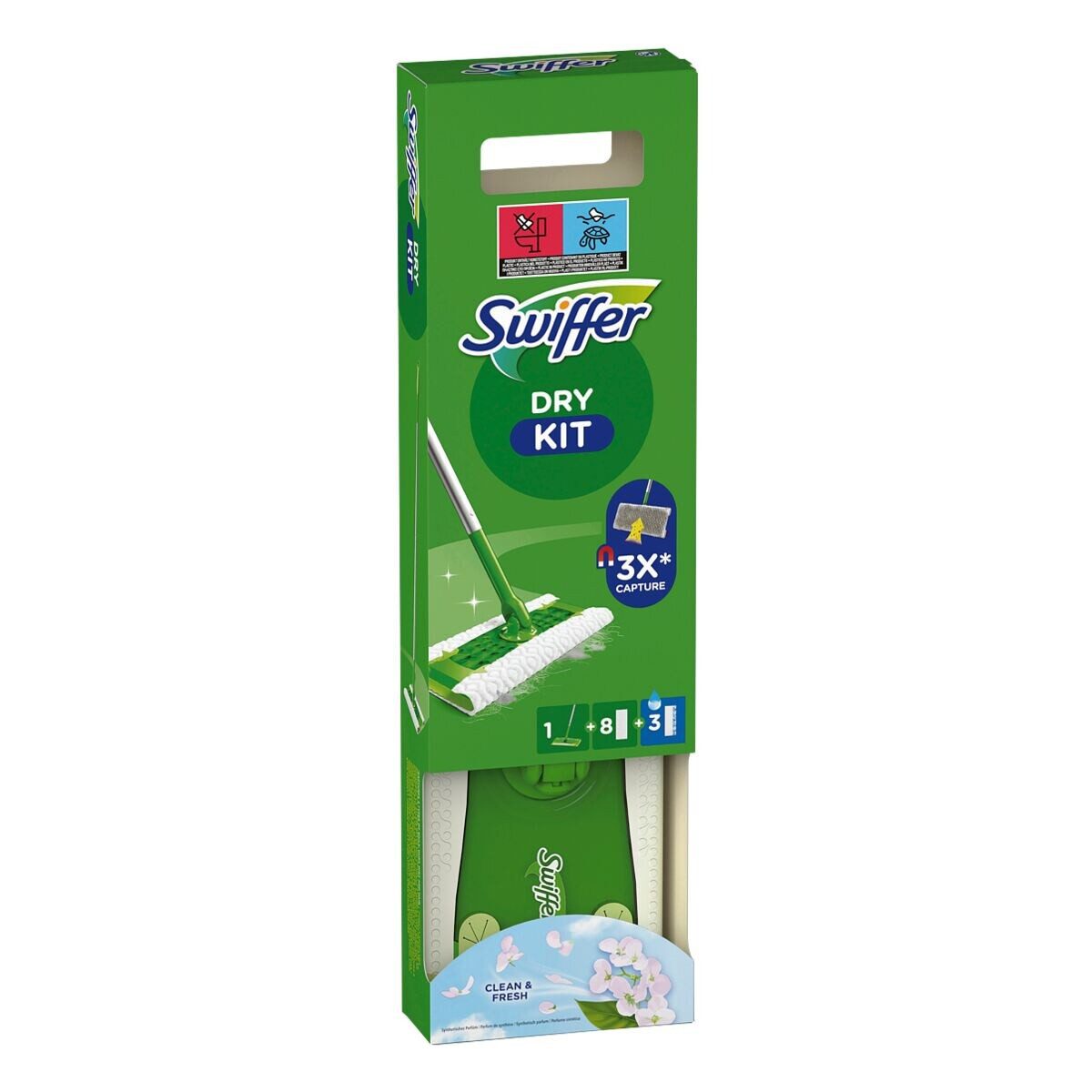 Swiffer Wet + Dry Kit Reinigungstücher (Bodenstab Starterset)