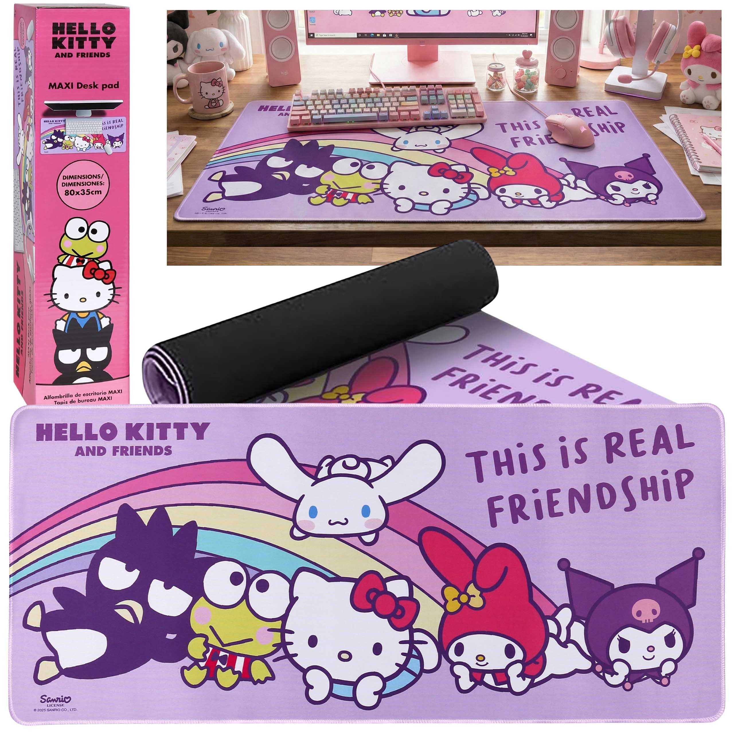Sarcia.eu Schreibtischunterlage Hello Kitty Kuromi Große Schreibtischunterlage, rutschfest, 80×35 cm