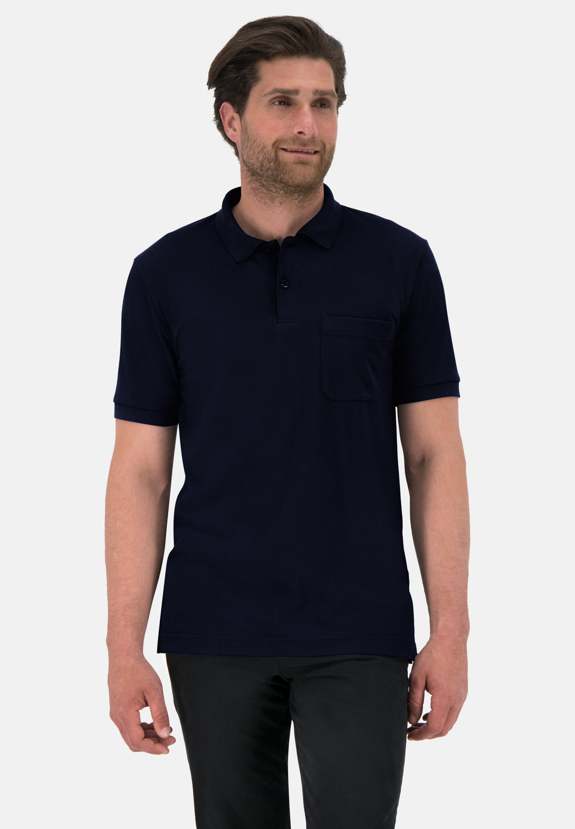 Bioactive Poloshirt Louis mit antimikrobieller Funktion dunkelblau