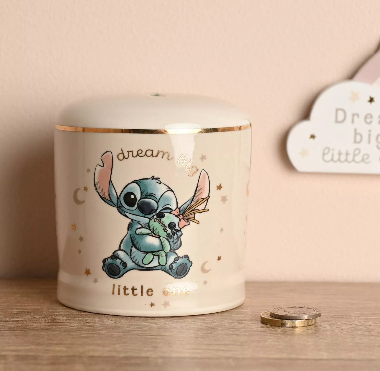 Disney Spardose Stitch meine erste Spardose Baby zur Geburt Porzellan