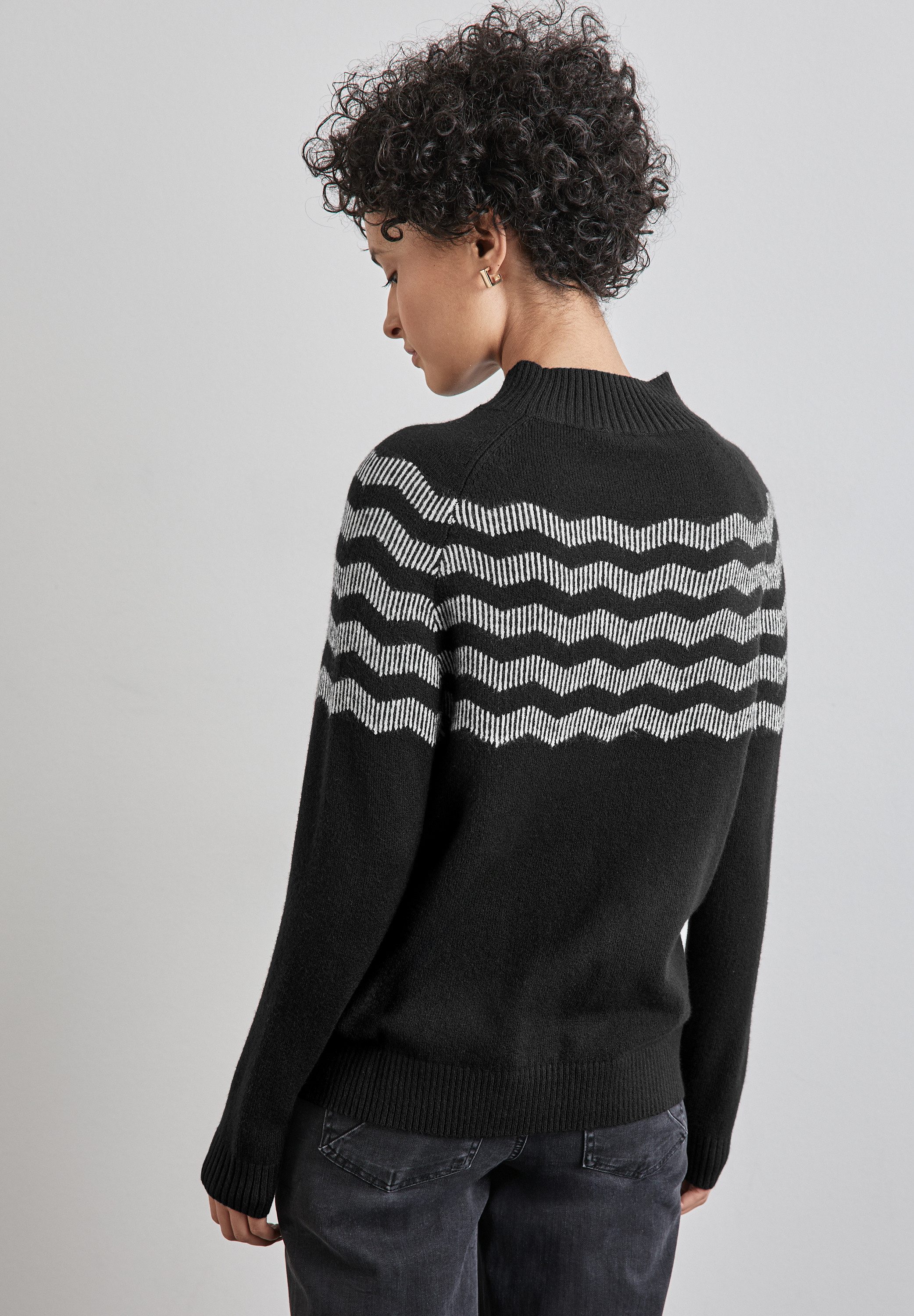 STREET ONE Strickpullover mit Stehkragen