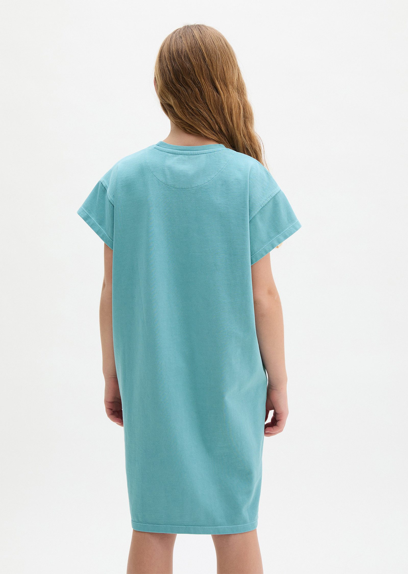 Marc O'Polo Jerseykleid für Mädchen, gerade geschnitten, mit coolem Brustprint
