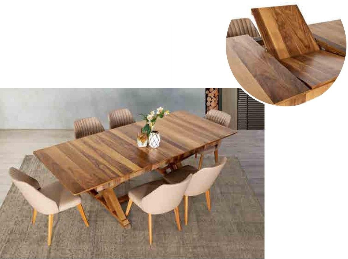 JVmoebel Esszimmer-Set, Garnitur Tisch Essgruppe Komplette Set Luxus Stühle 4x 5tlg Lehnstuhl