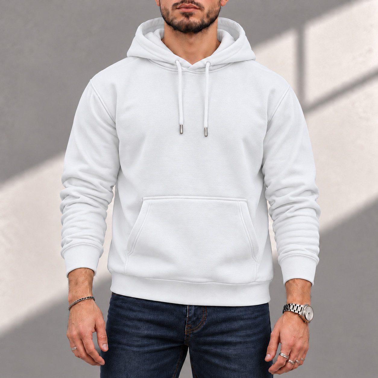 S&S Kapuzensweatshirt Hoodie Herren Kapuzenpullover Moderne Sweatshirt Baumwollmischung (Packung, 1-tlg) Fleece Pullover Hoody