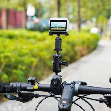 Novzep Kameraklemmenhalterung, Fahrradkamerahalterung mit 1/4-Zoll-Schraube, Kamerastativ (Fahrradkameraklemme für Fahrrad, Motorrad,Gopro, 360° drehbarer Lenker)