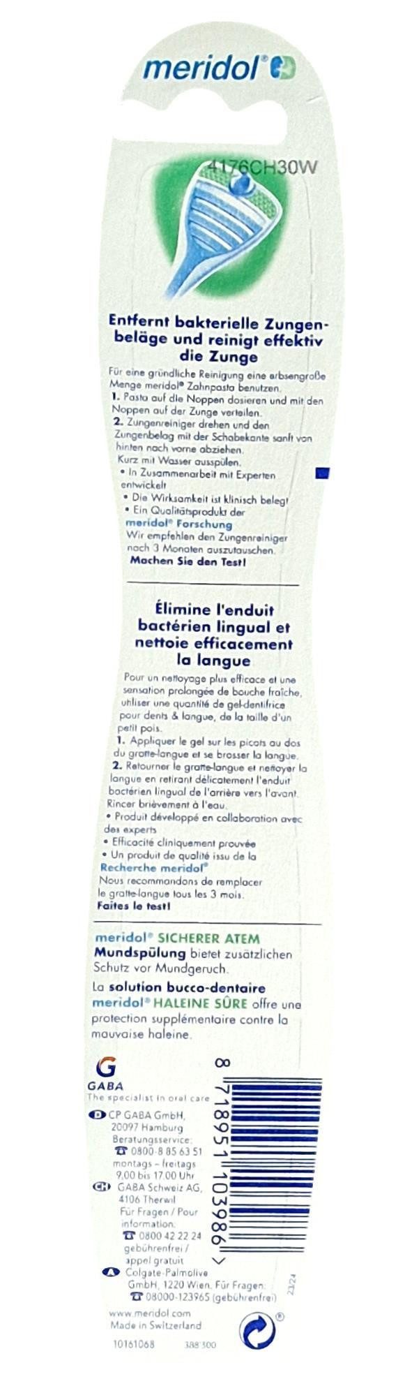 Meridol Zungenreinigeraufsatz 5x Meridol Zungenreiniger - Sicherer Atem