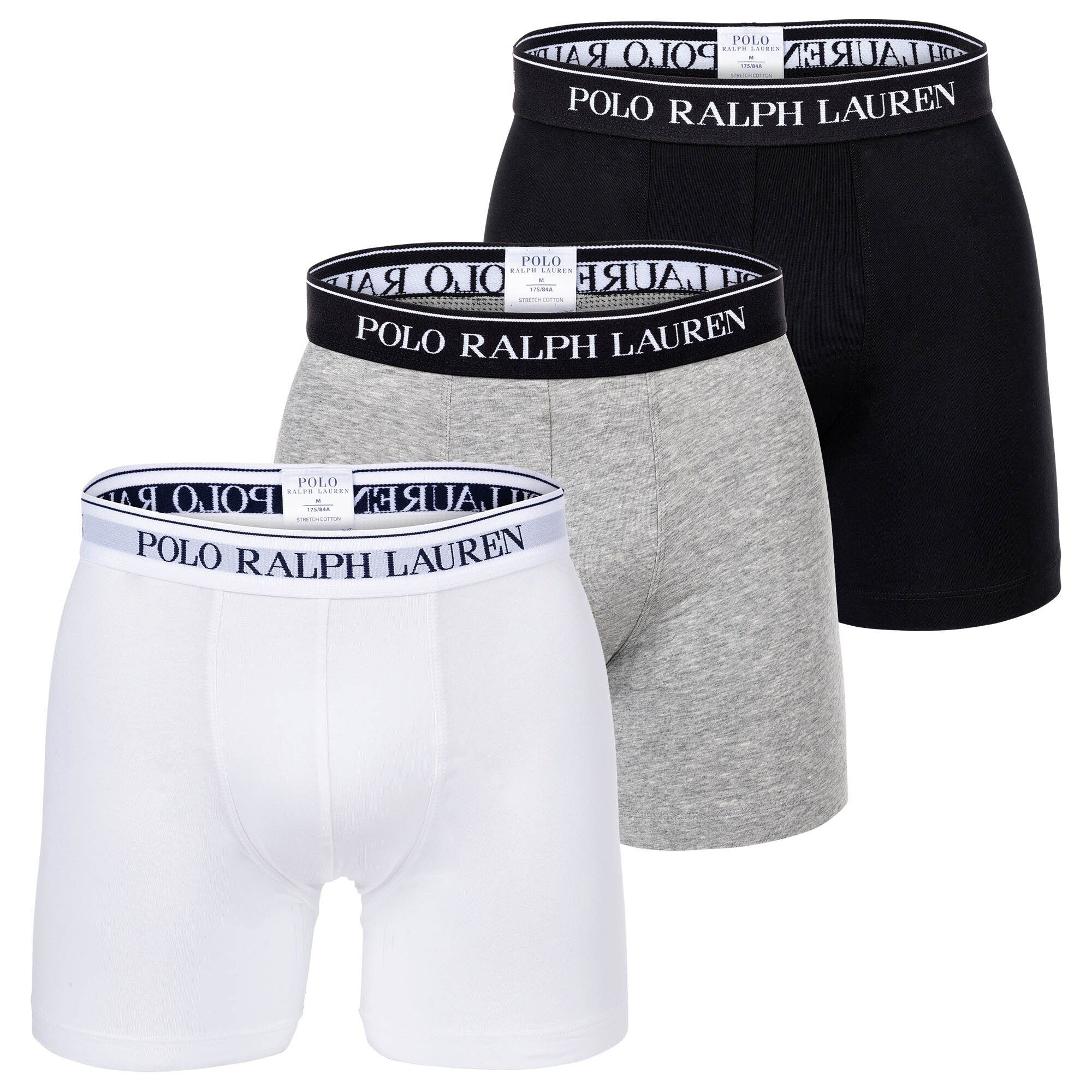 Polo Ralph Lauren Boxer Herren Boxer Shorts, 3er Pack - BOXER BRIEF - 3 Schwarz/Weiß/Grau