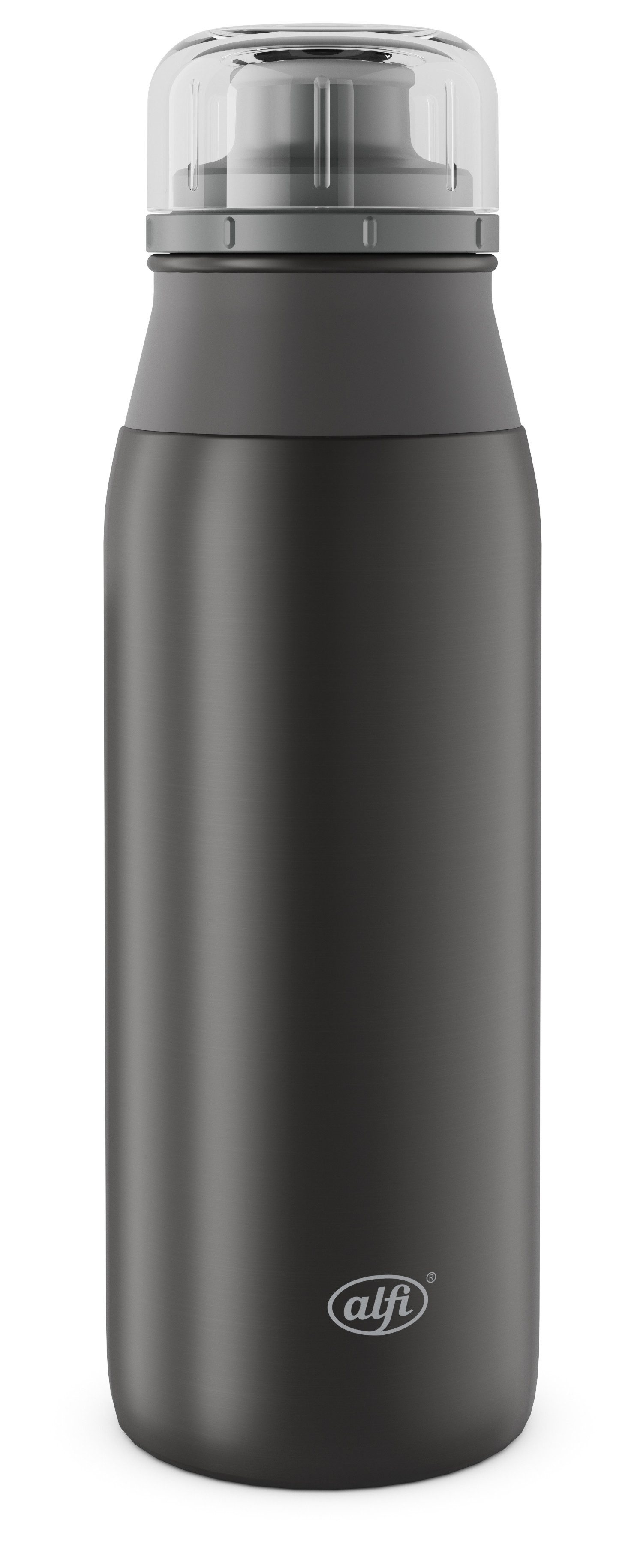 Alfi Trinkflasche ELEMENT BOTTLE, Edelstahlkörper, spülmaschinenfest, 0,6l, Free-Flow Trinksystem mit intuitivem Schraubverschluss